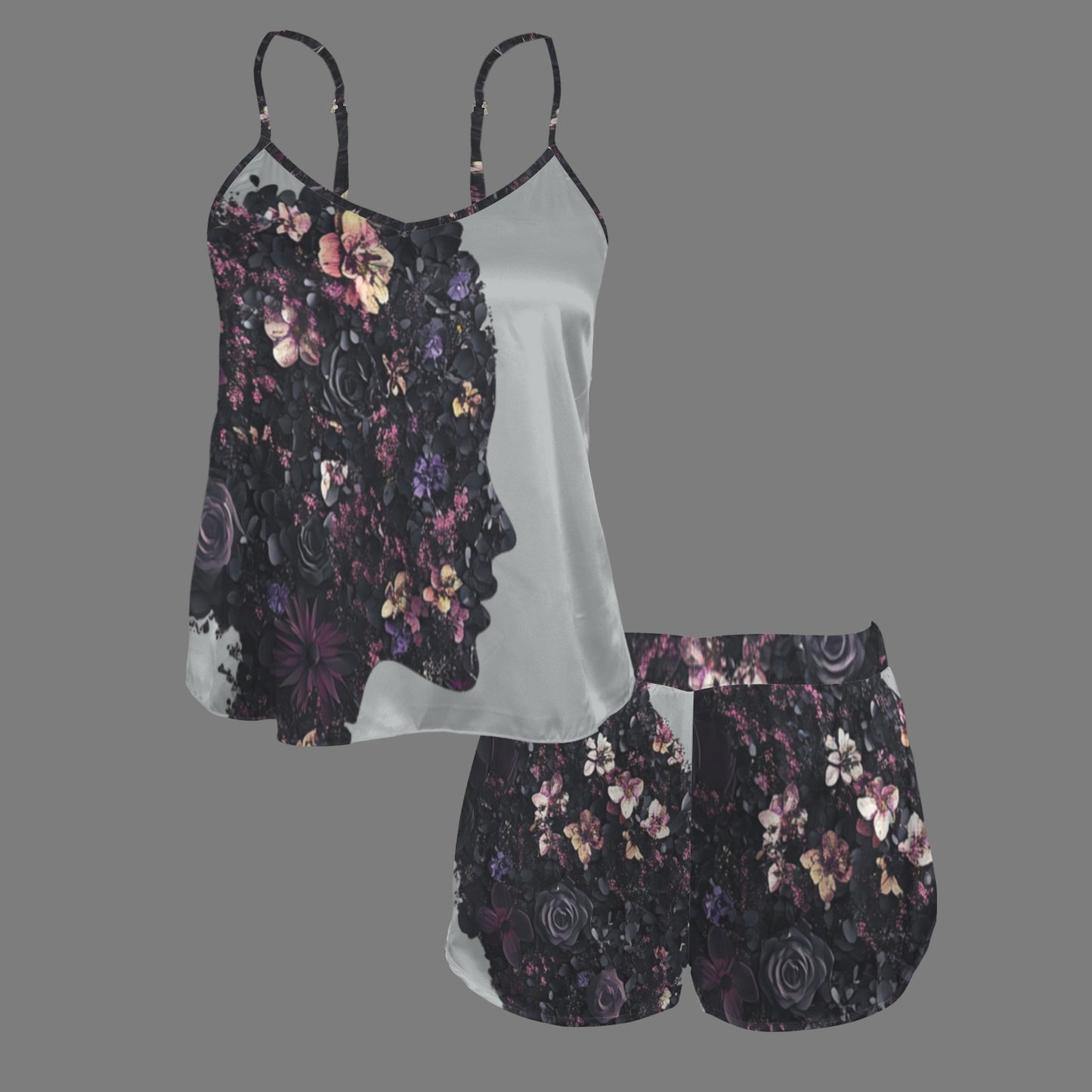 Wildflower Silhouette Gray