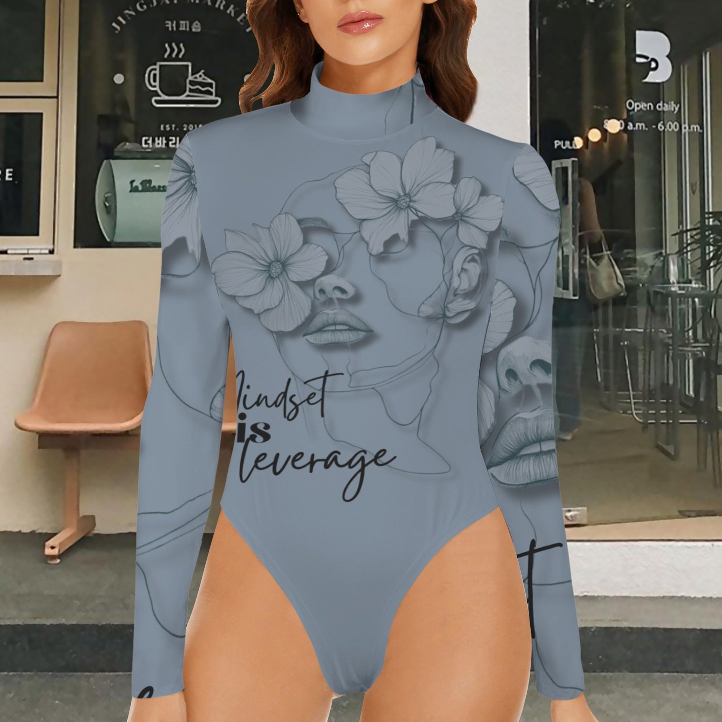 Mindset Is Leverage Stone Bodysuit