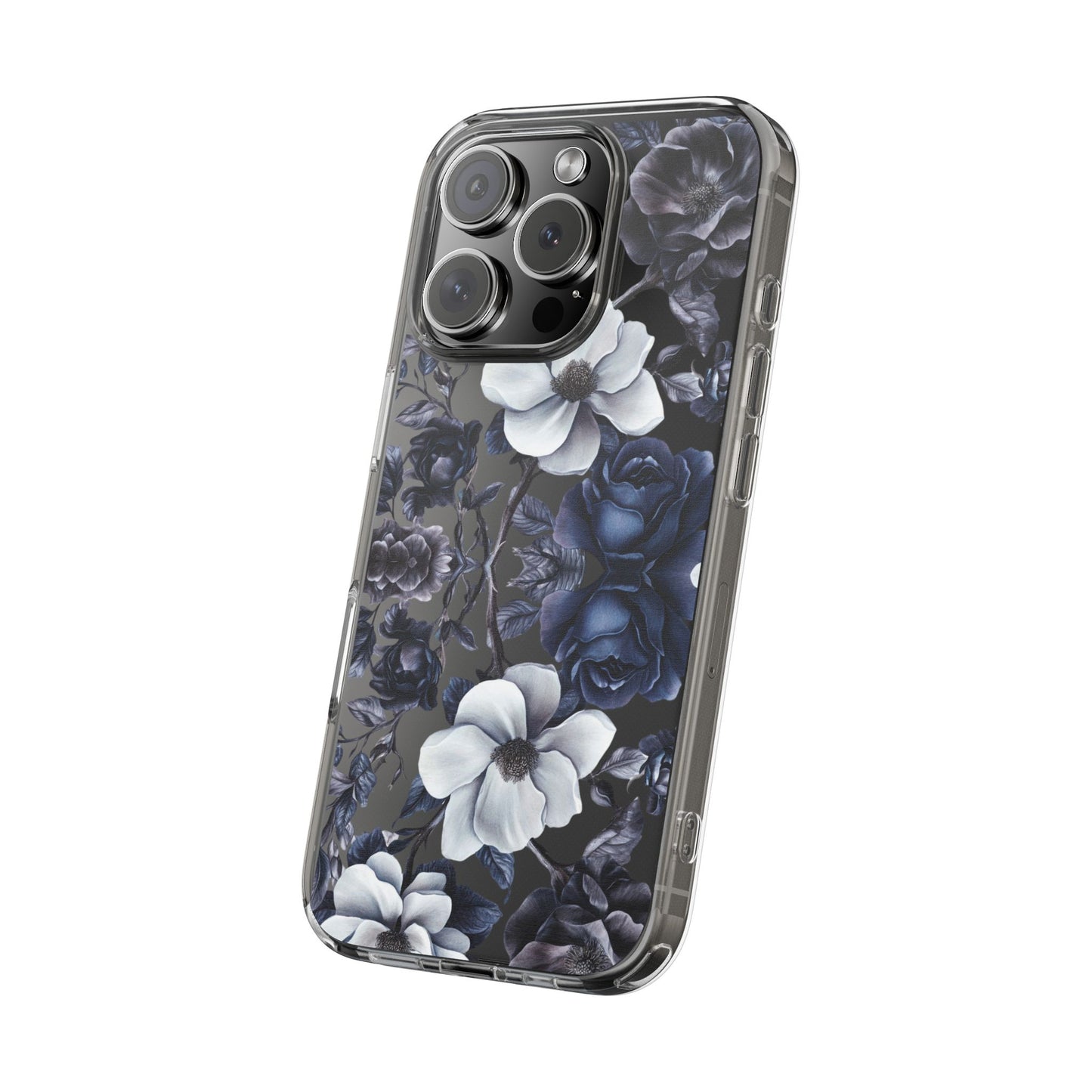 "Night Floral" Clear Phone Cases