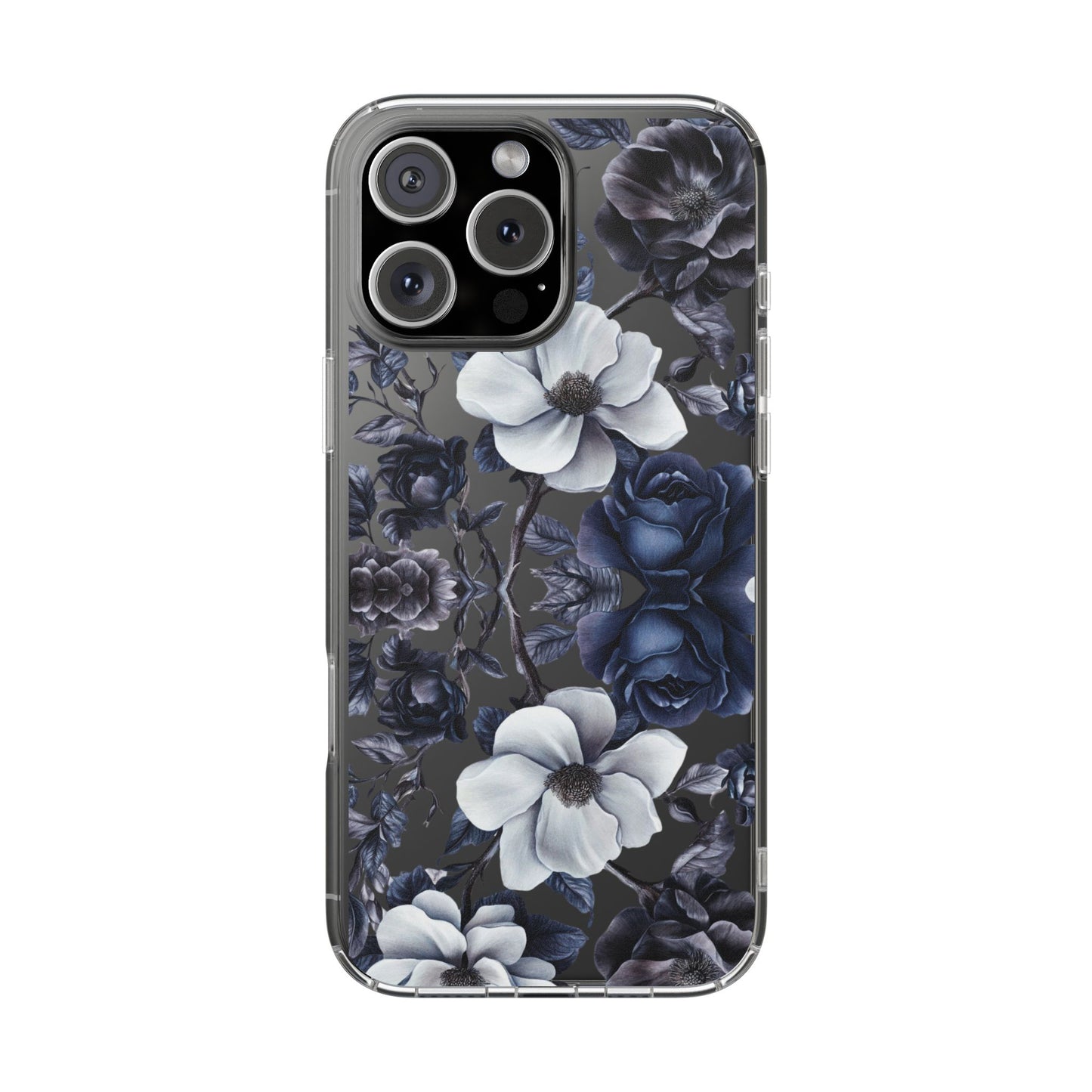"Night Floral" Clear Phone Cases