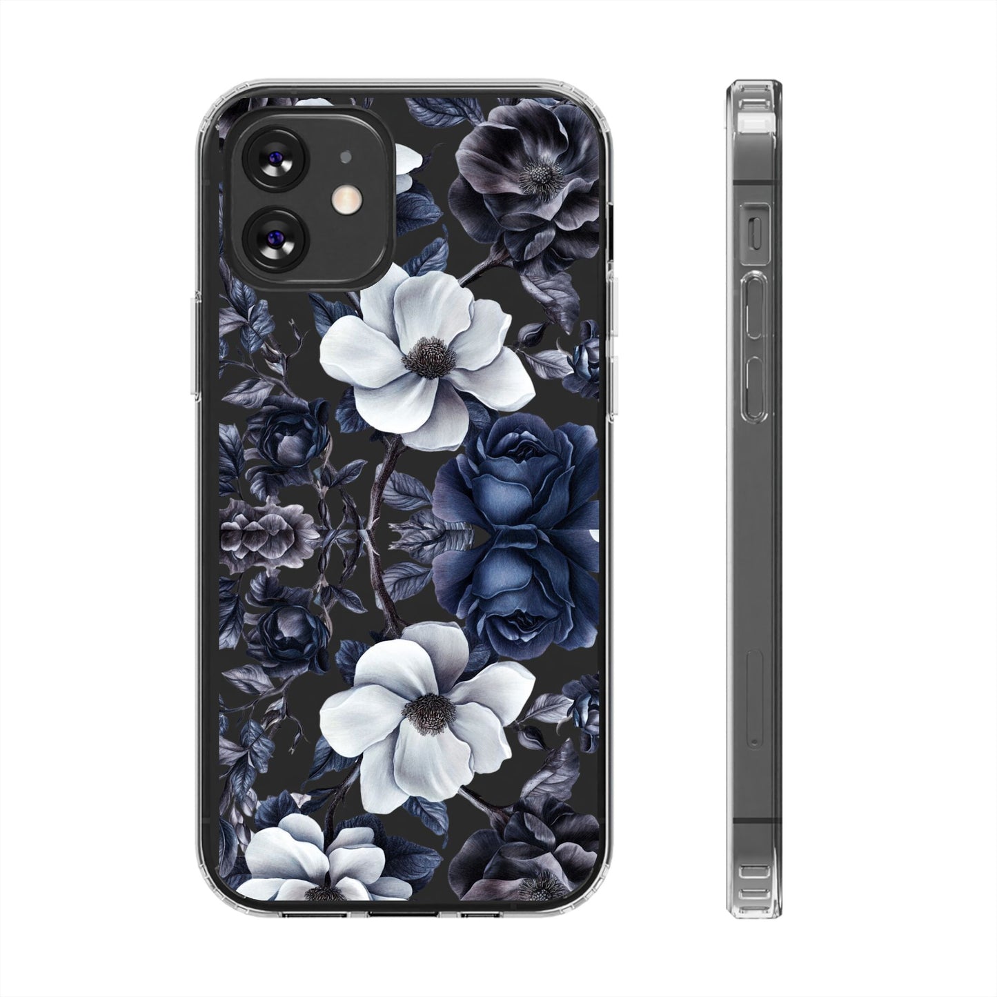 "Night Floral" Clear Phone Cases
