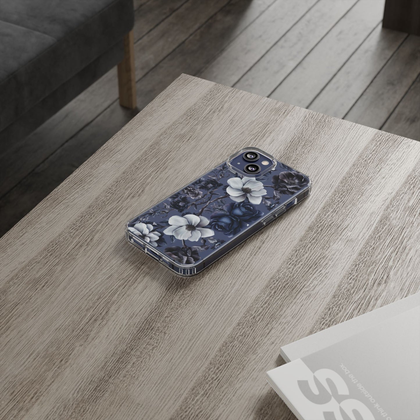 "Night Floral" Clear Phone Cases