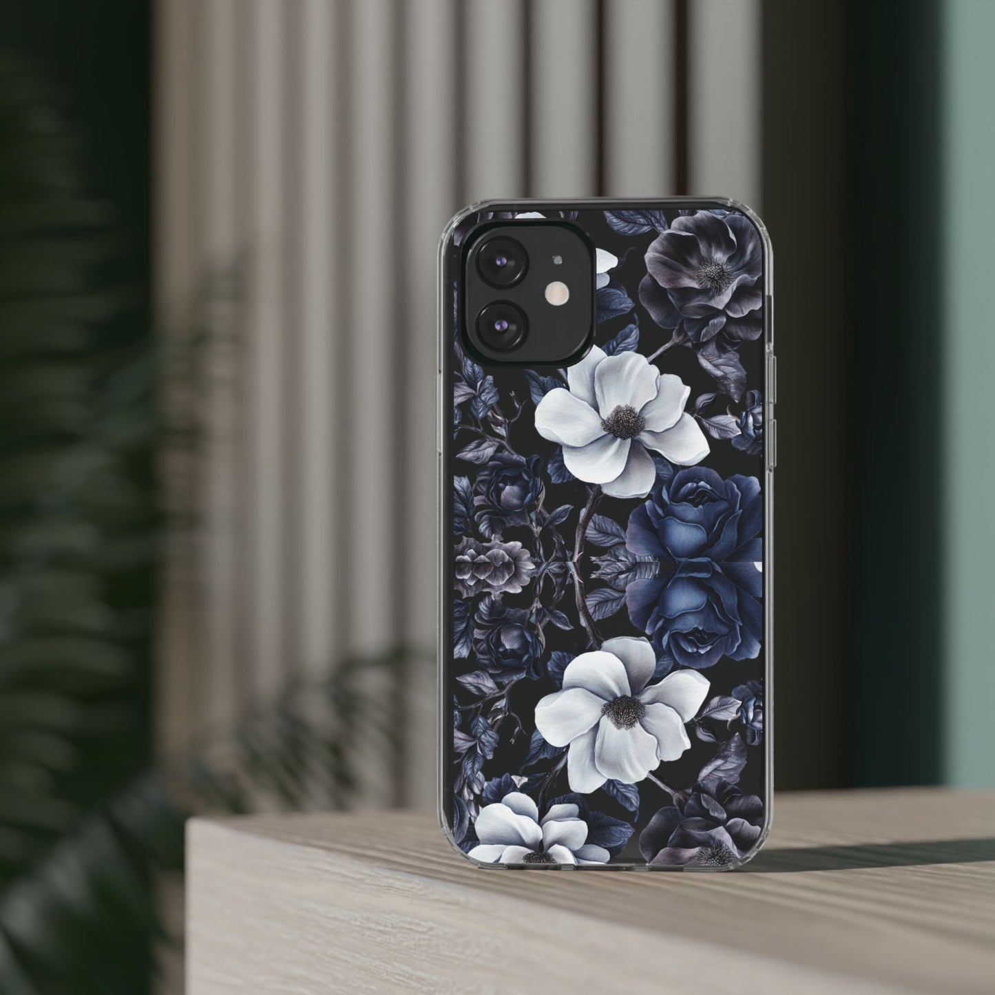 "Night Floral" Clear Phone Cases