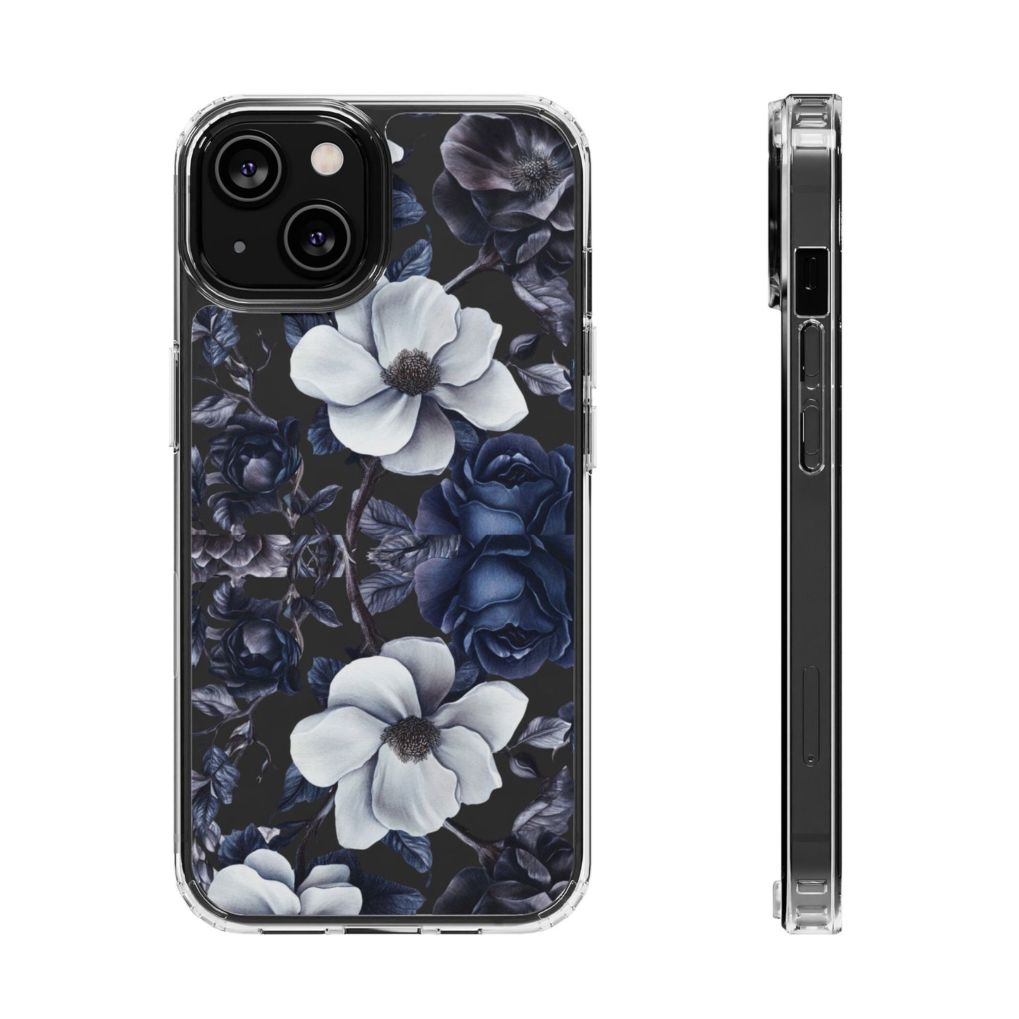 "Night Floral" Clear Phone Cases