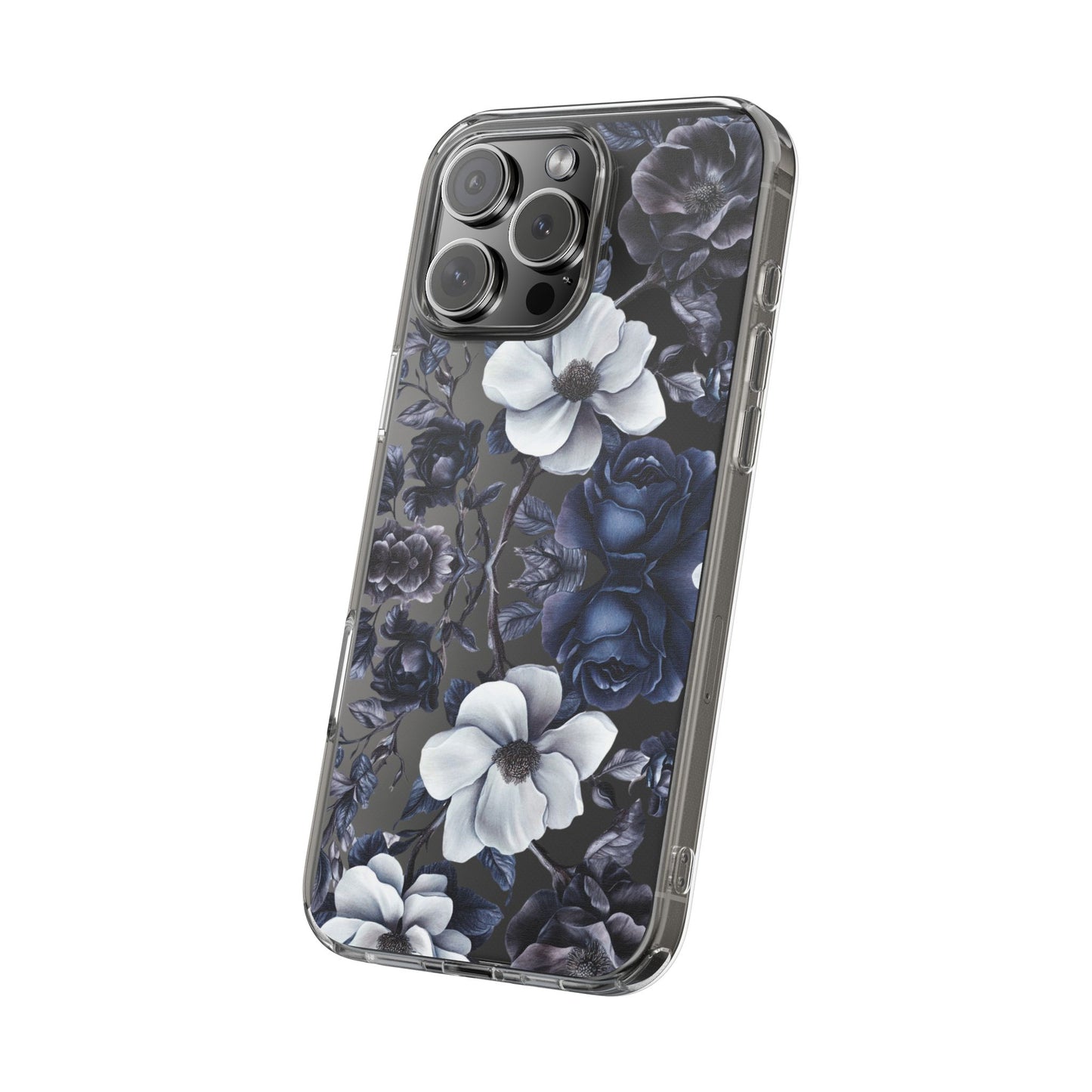 "Night Floral" Clear Phone Cases