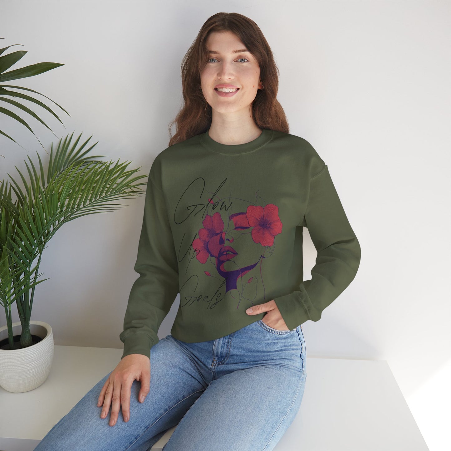 "Glow Up Goals" Crewneck Sweatshirt