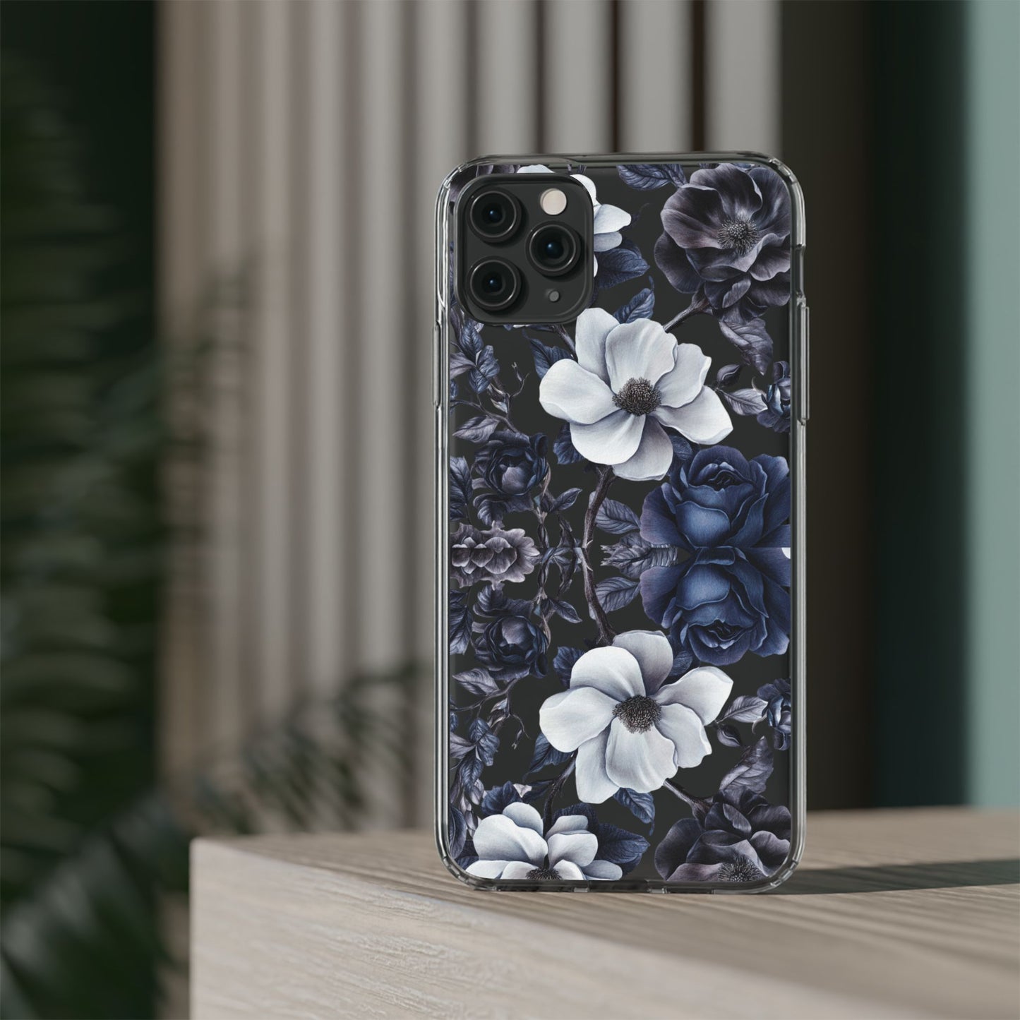"Night Floral" Clear Phone Cases