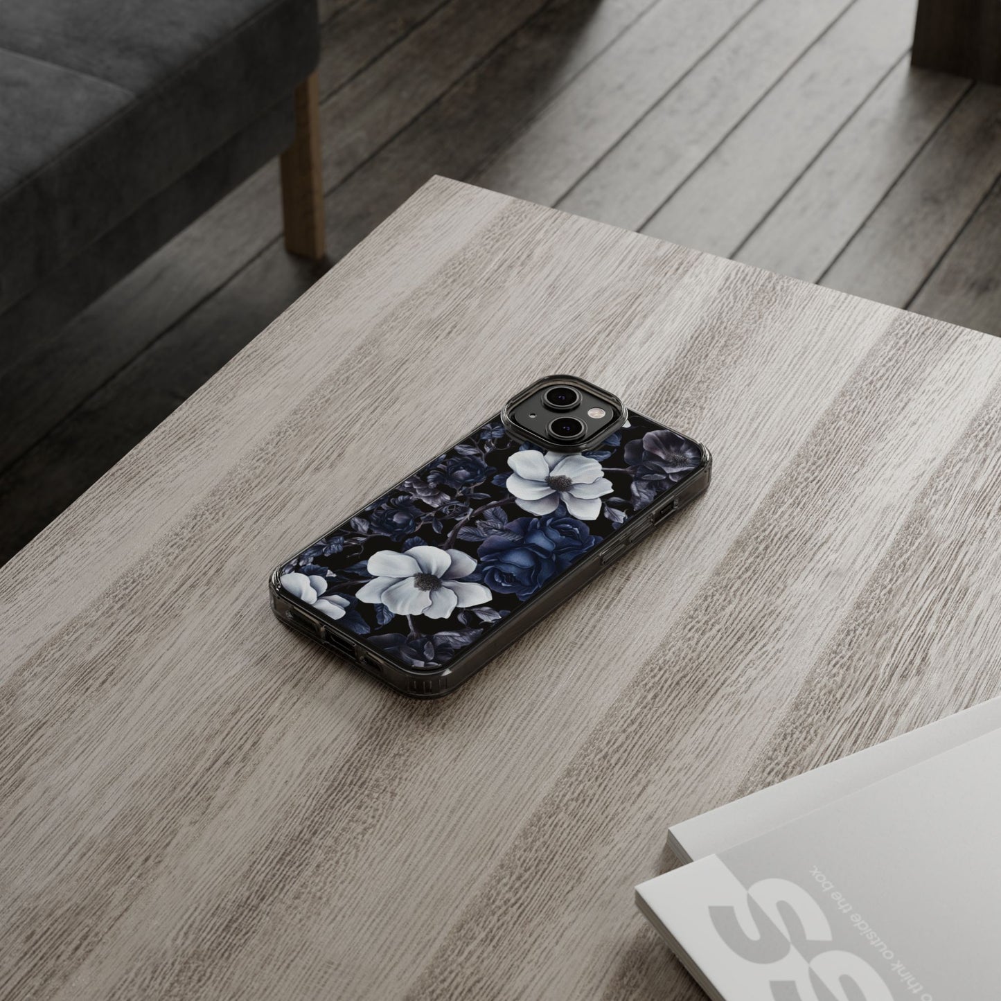 "Night Floral" Clear Phone Cases