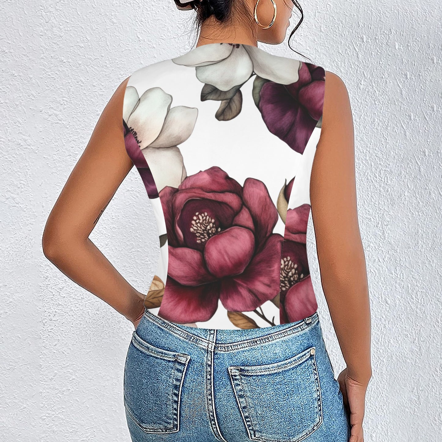 Burgundy Belle White