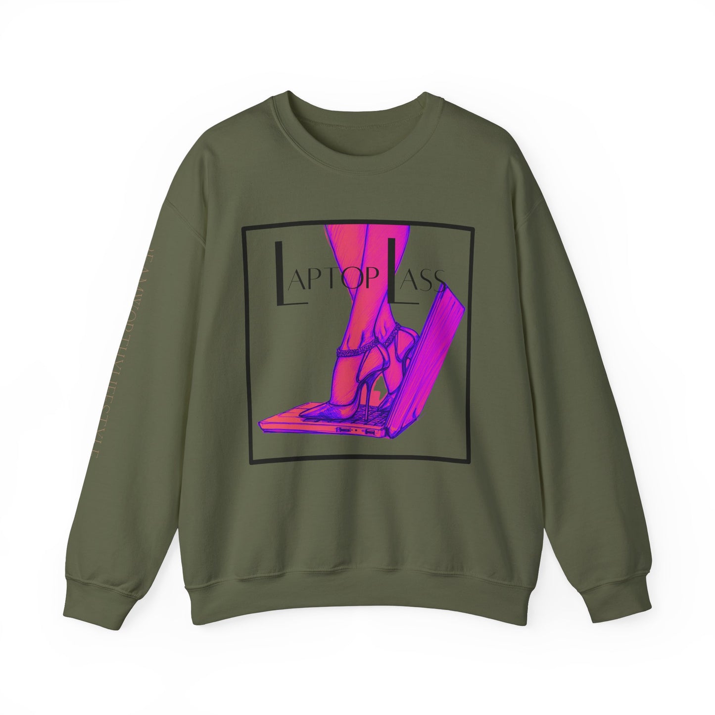 "Laptop Lass" Crewneck Sweatshirt
