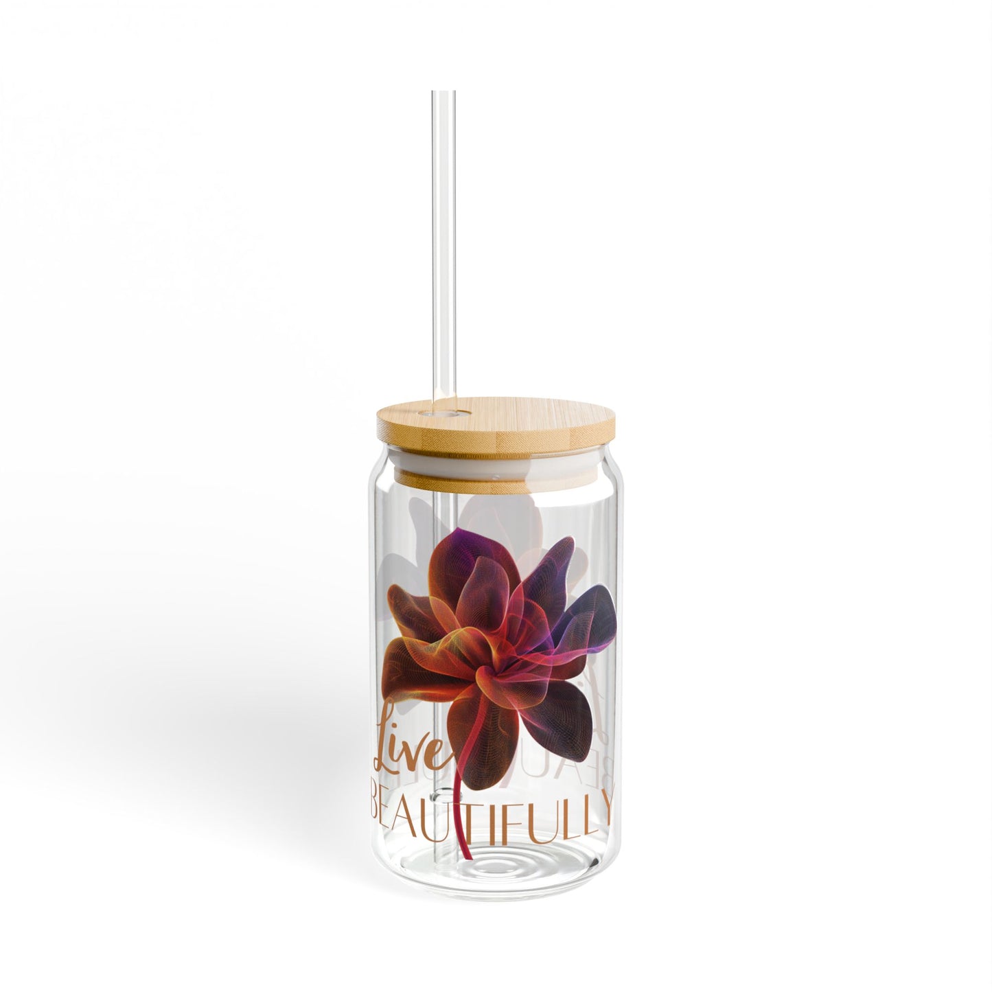 "Live Beautifully" Glass