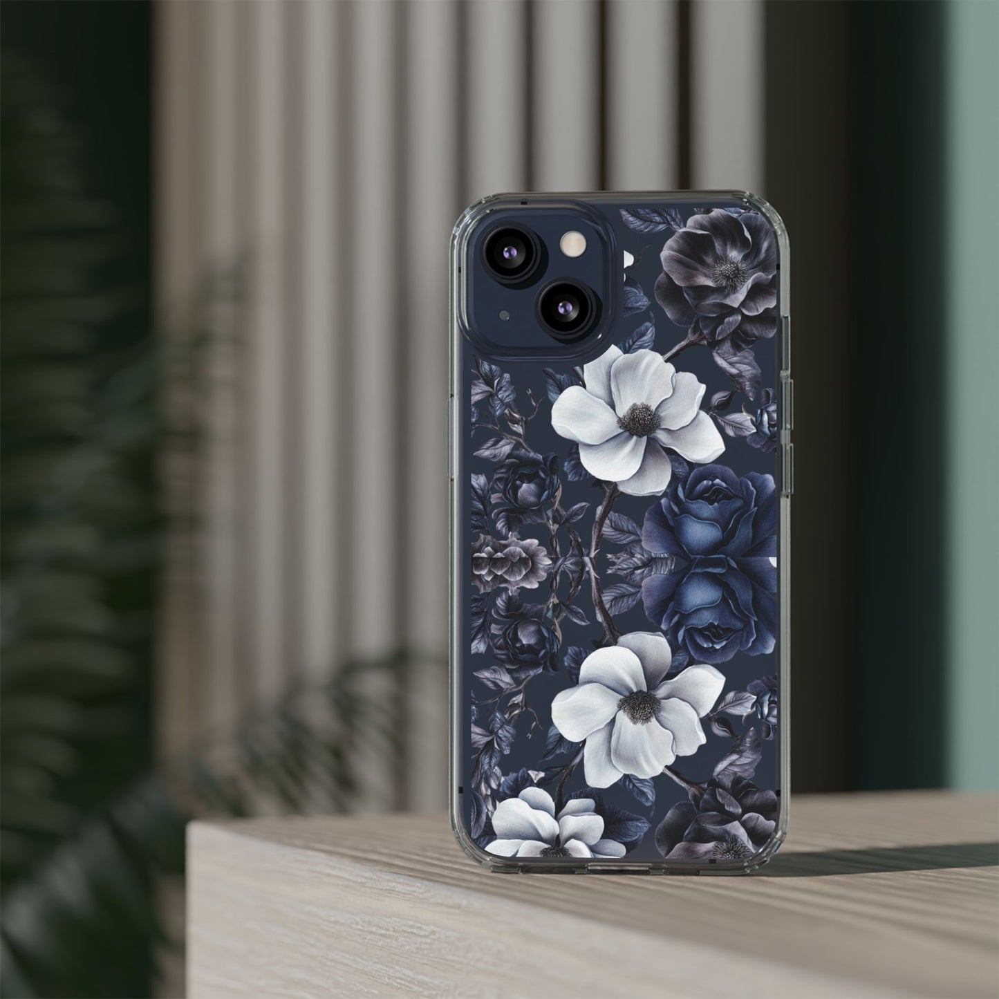 "Night Floral" Clear Phone Cases