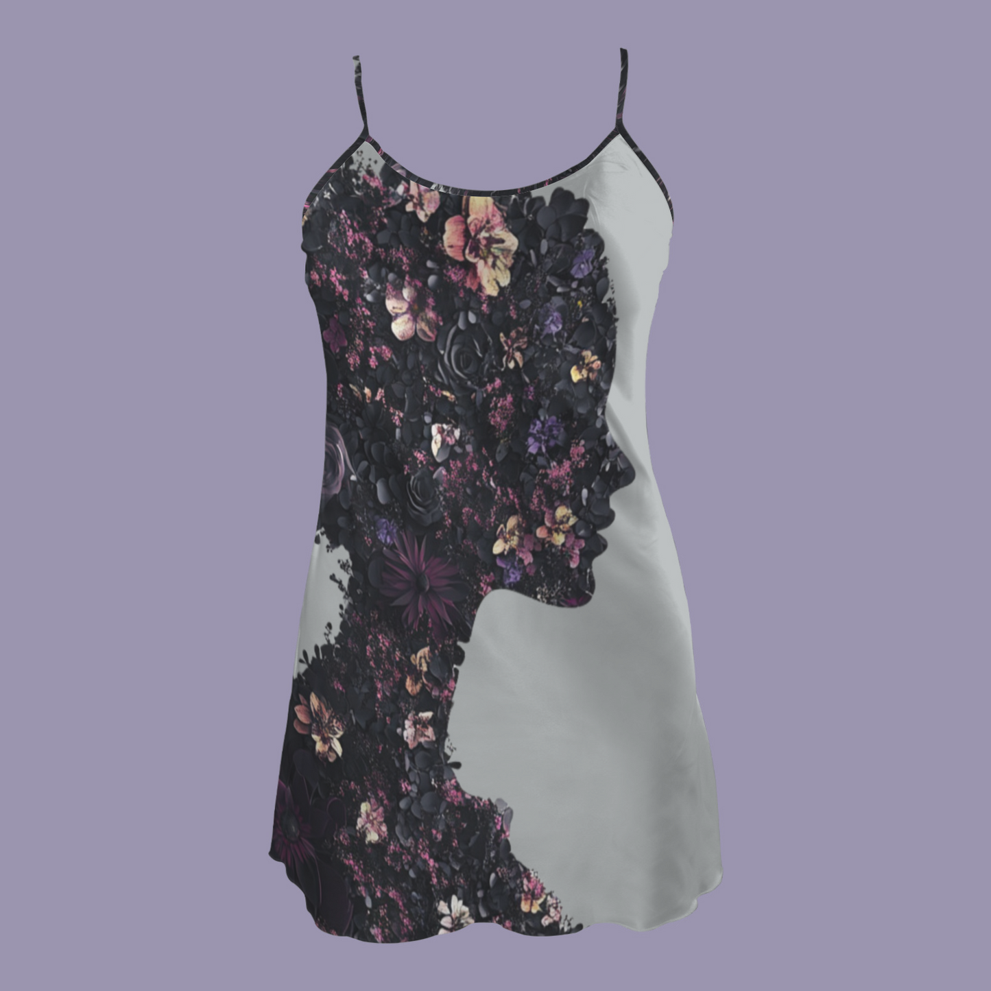 Wildflower Silhouette Gray