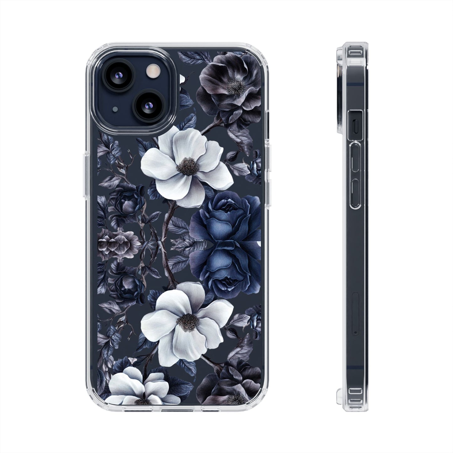 "Night Floral" Clear Phone Cases