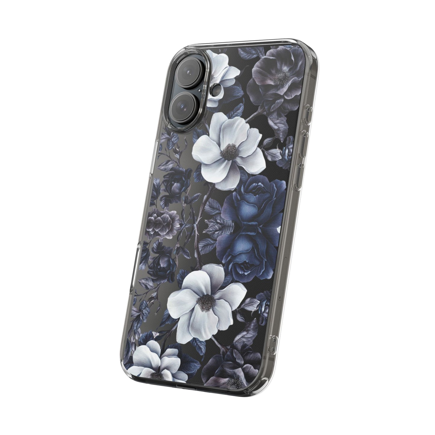 "Night Floral" Clear Phone Cases
