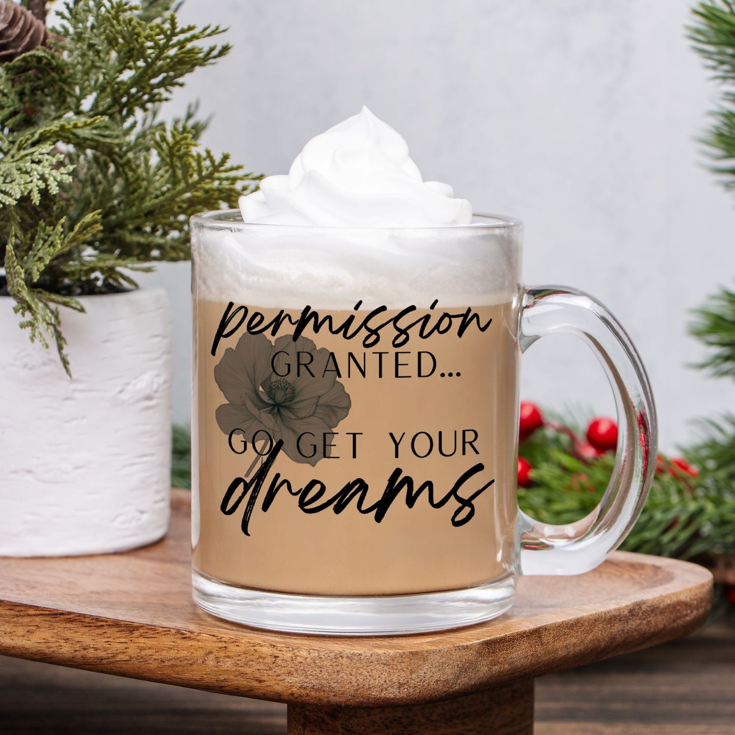 "Permitted Dreams" Glass Mug