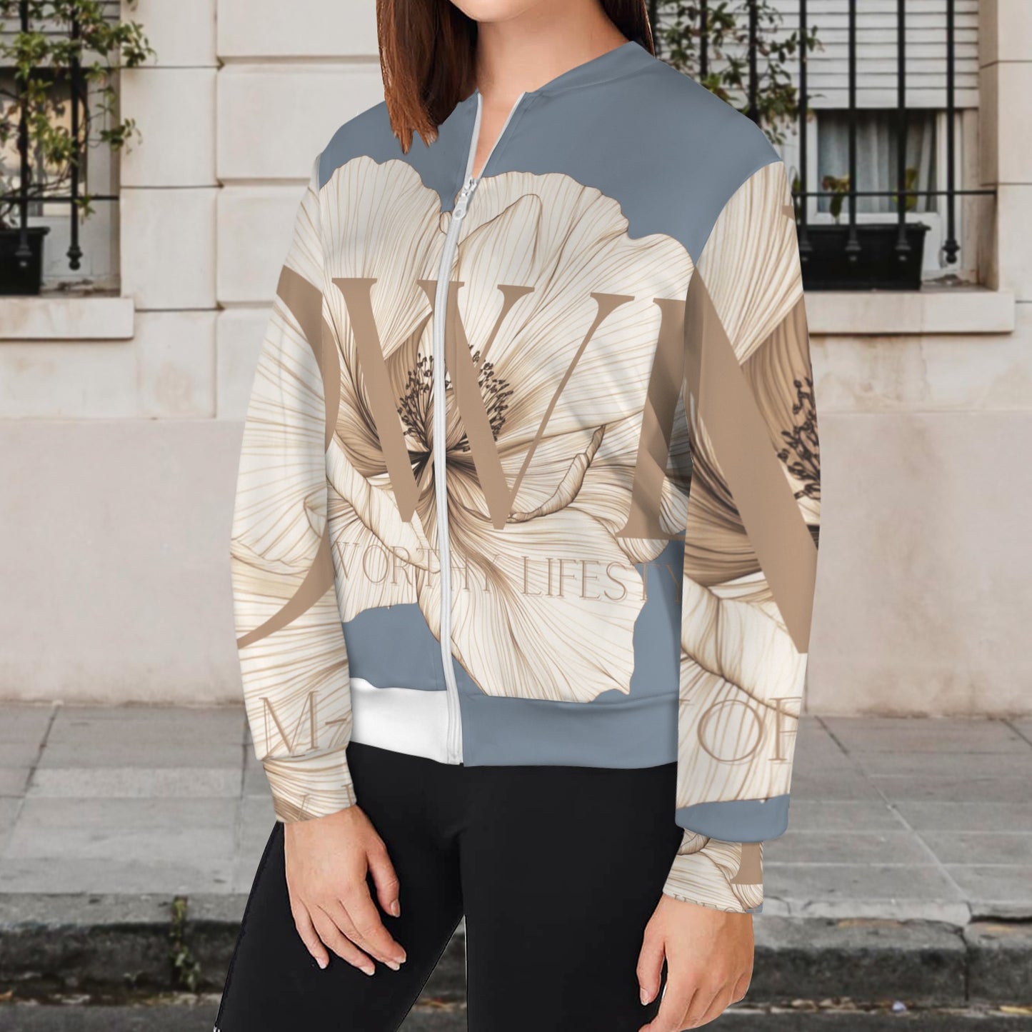 DWL Steel Blue Bomber Jacket