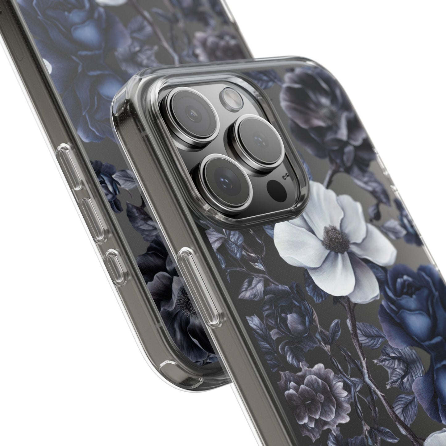 "Night Floral" Clear Phone Cases