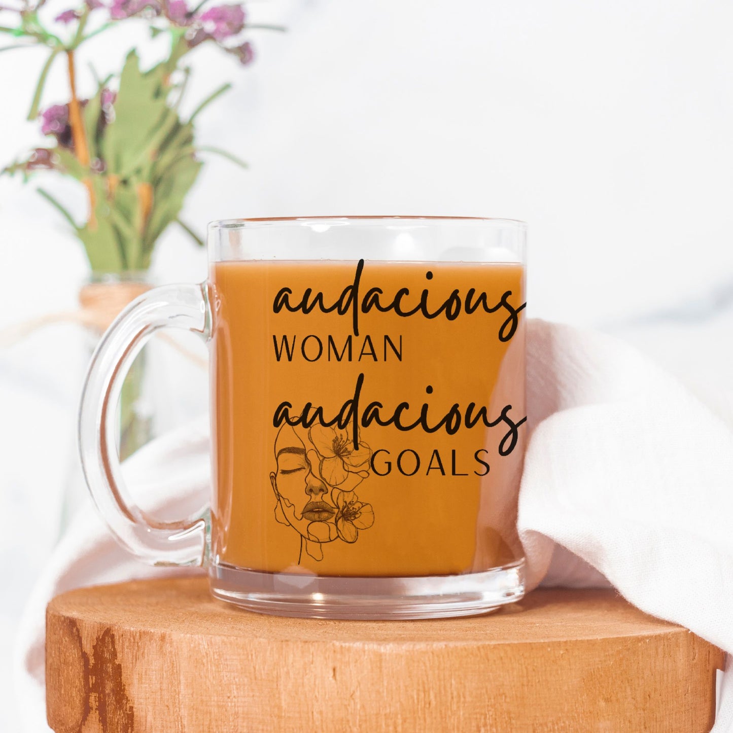 "Audacious" Glass Mug