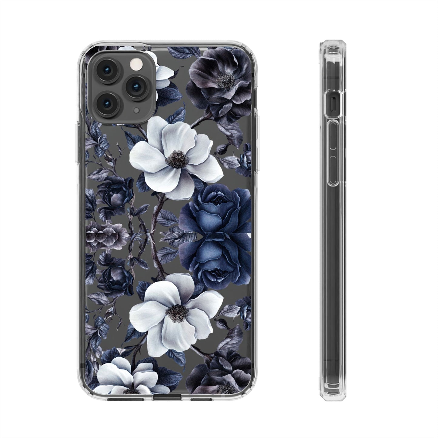 "Night Floral" Clear Phone Cases