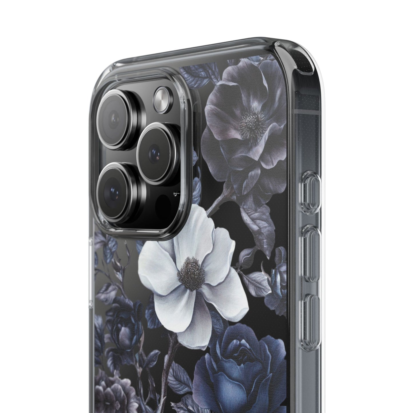"Night Floral" Clear Phone Cases