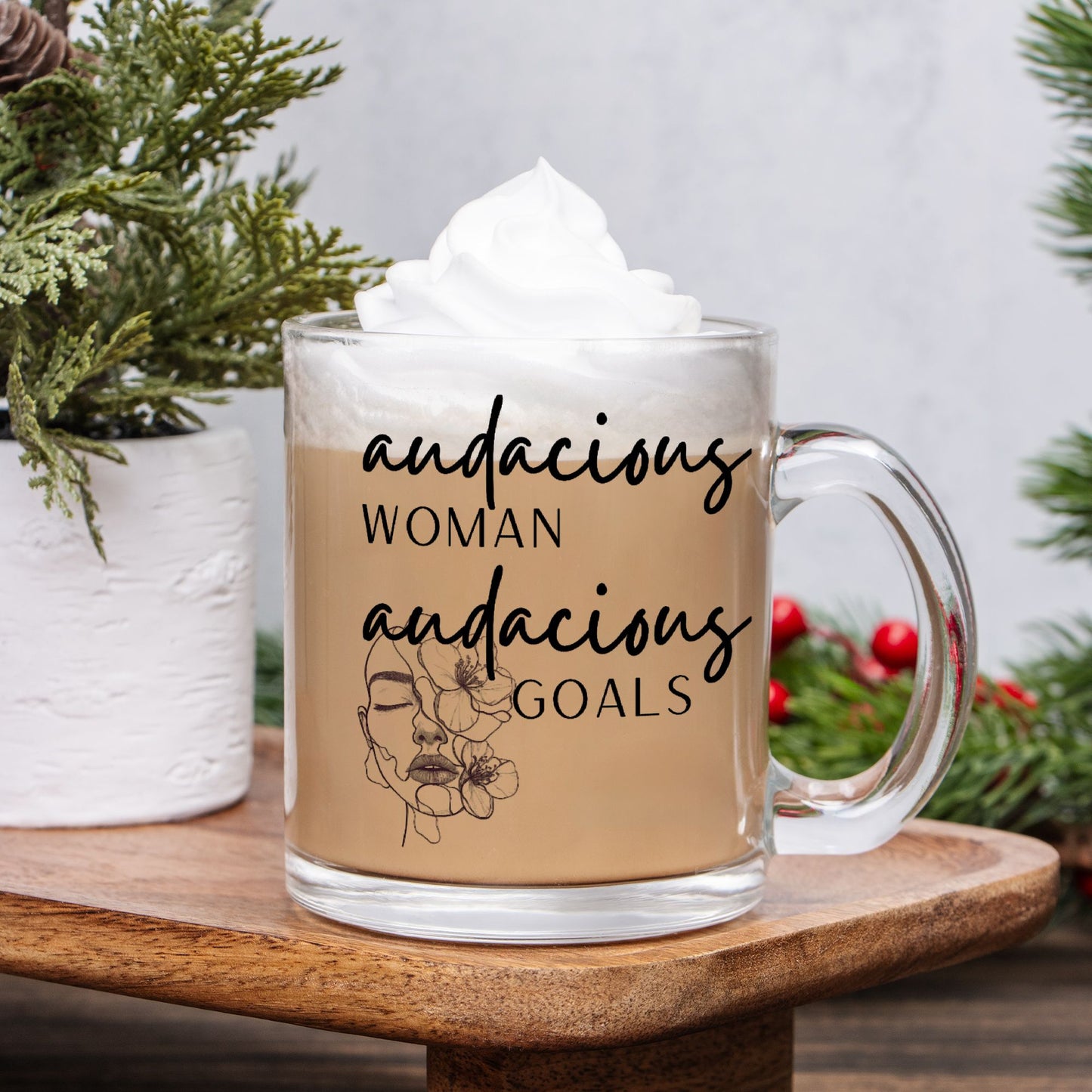 "Audacious" Glass Mug