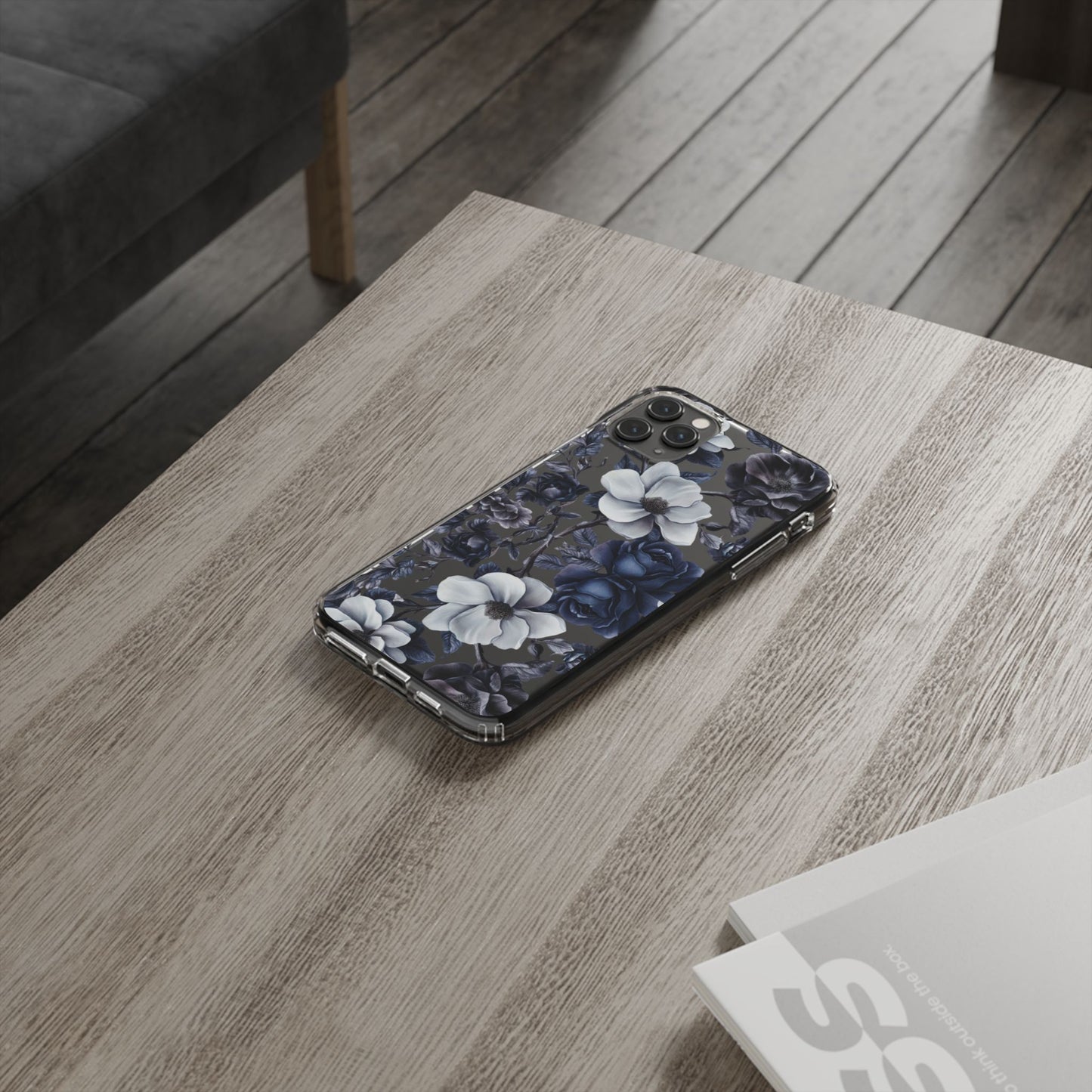 "Night Floral" Clear Phone Cases