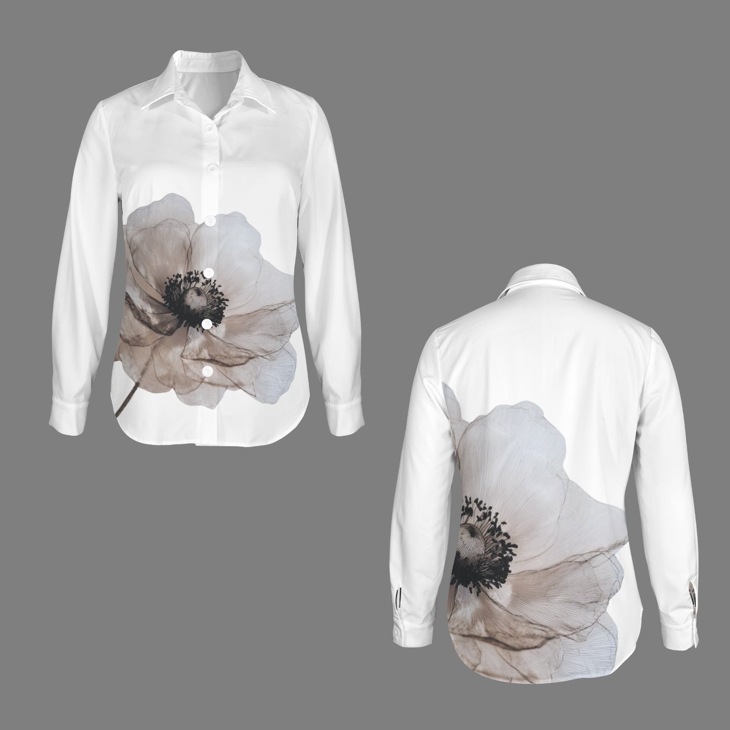 Classic Flower Blouse White