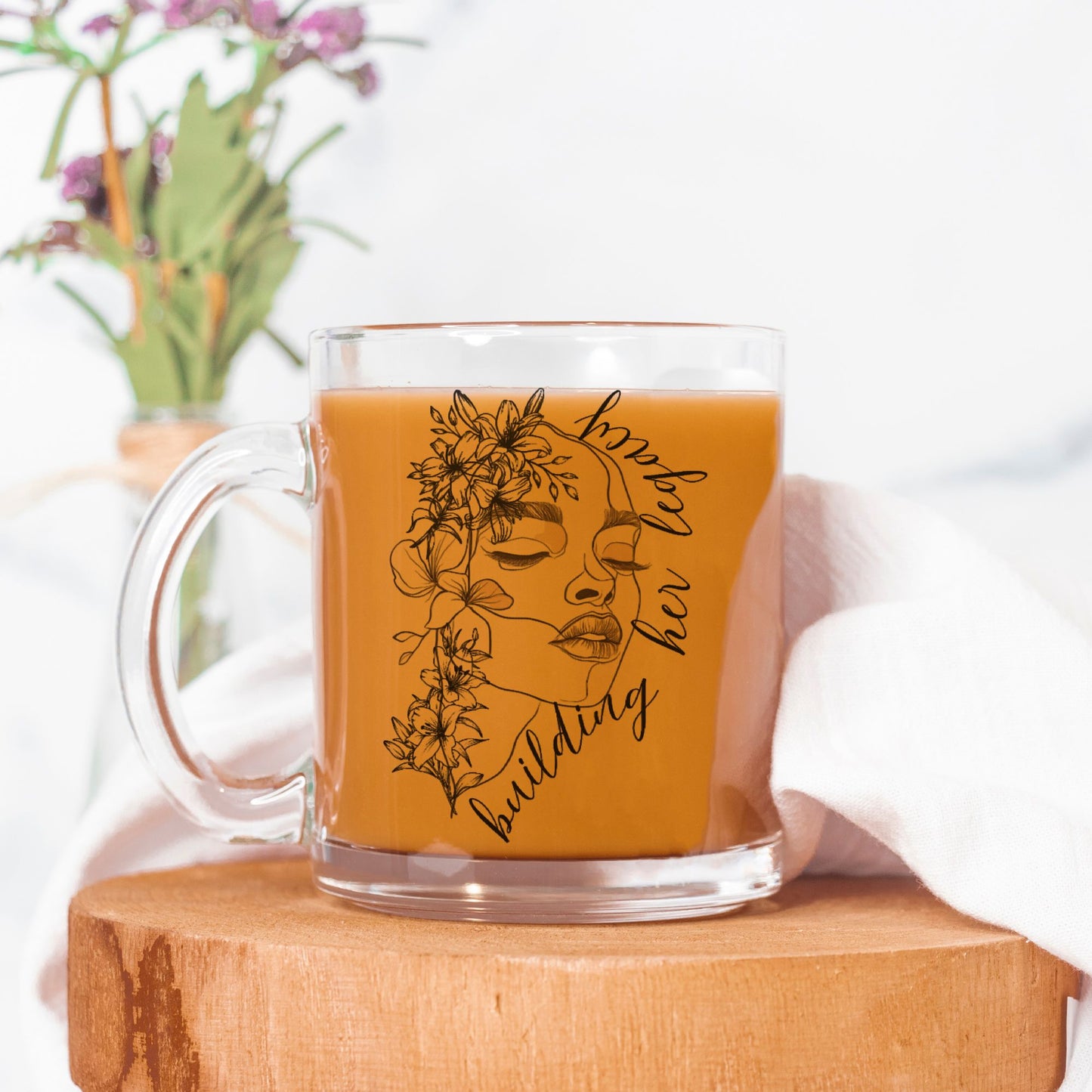 "Building Her Legacy" Glass Mug