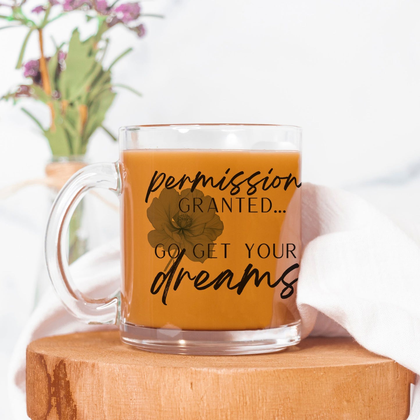 "Permitted Dreams" Glass Mug