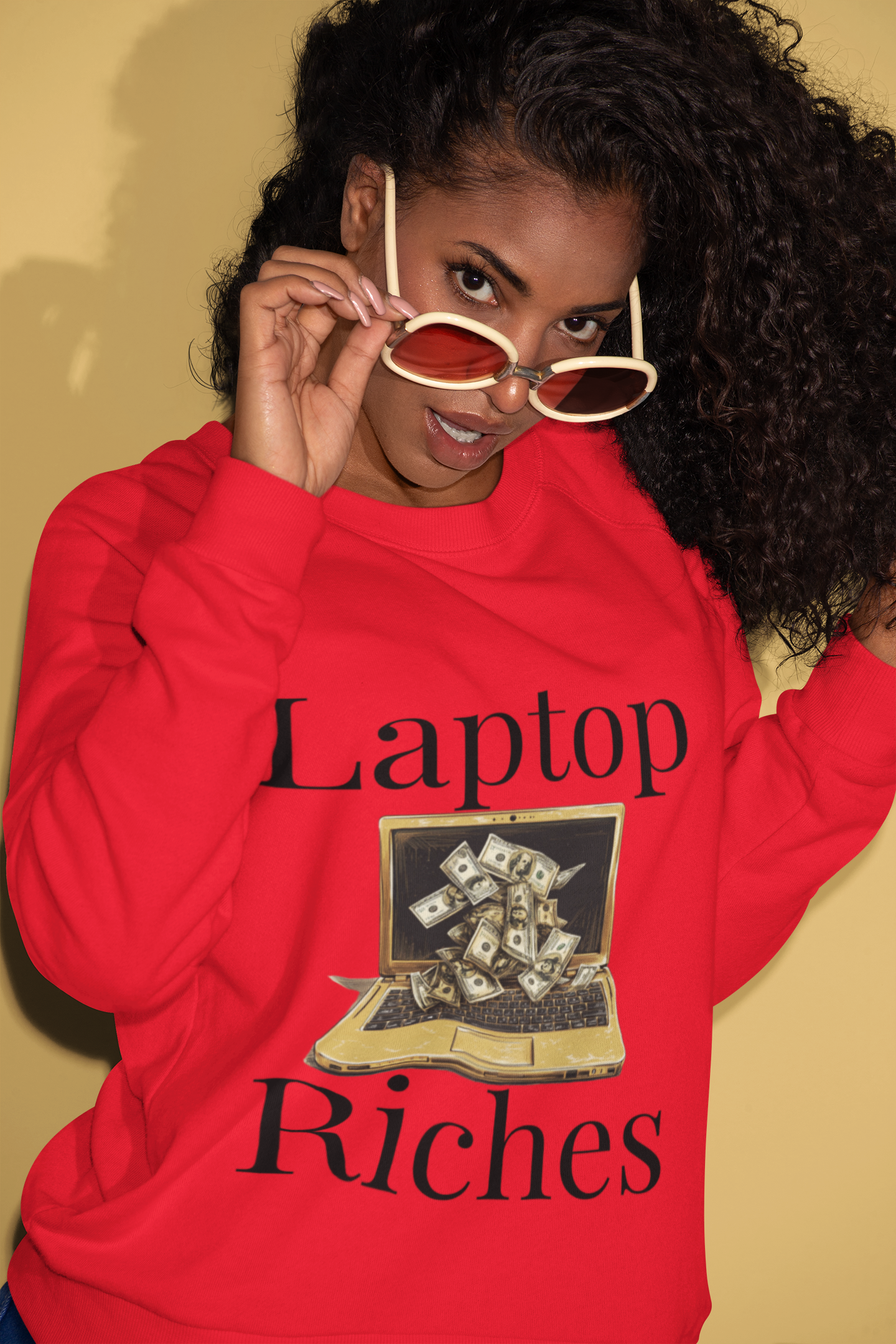 "Laptop Riches" Crewneck Sweatshirt