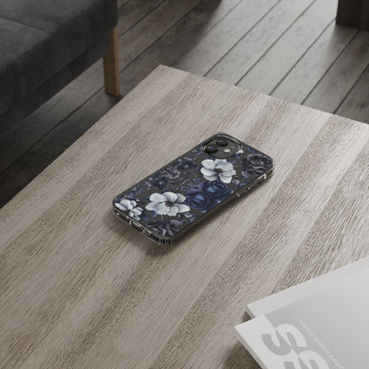 "Night Floral" Clear Phone Cases