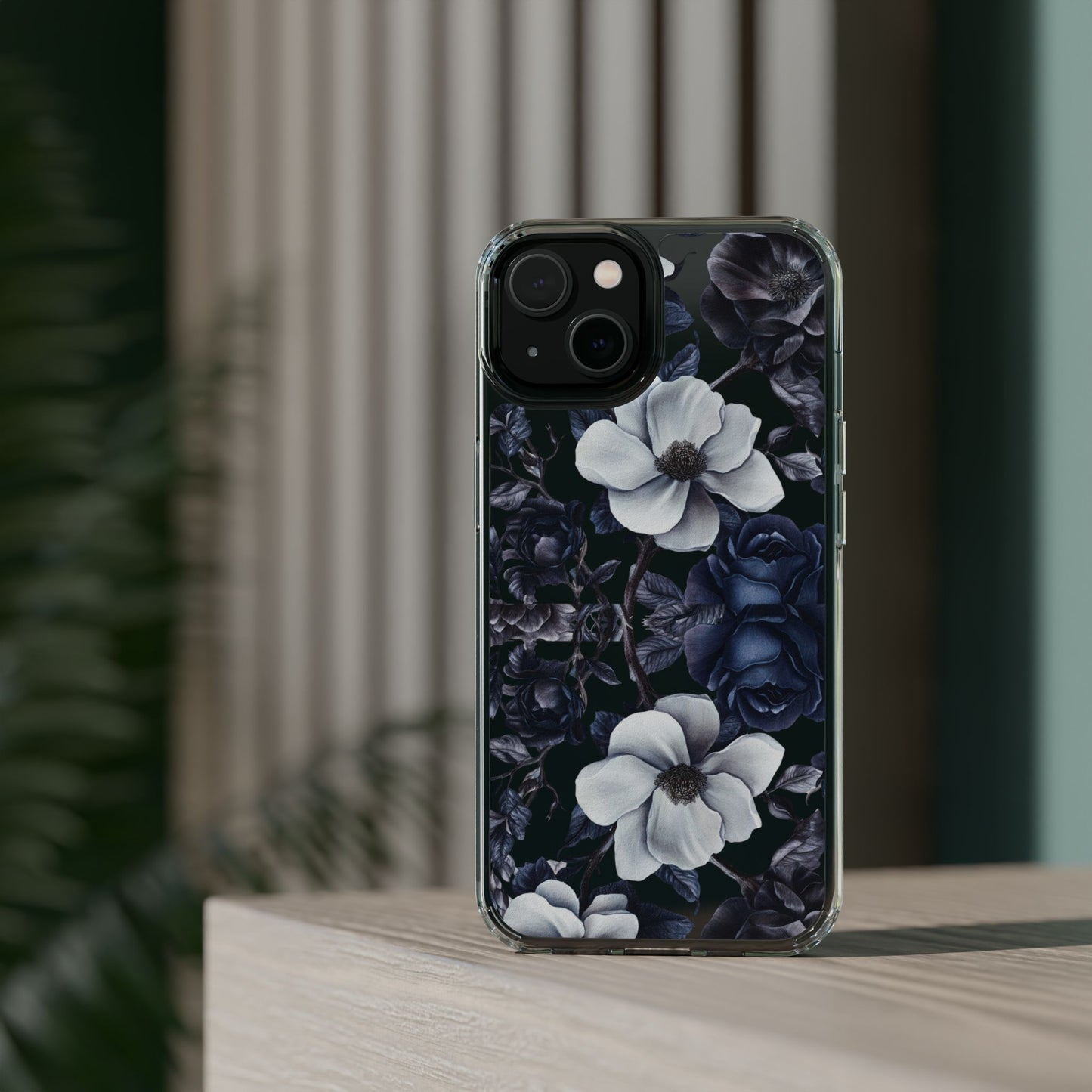 "Night Floral" Clear Phone Cases