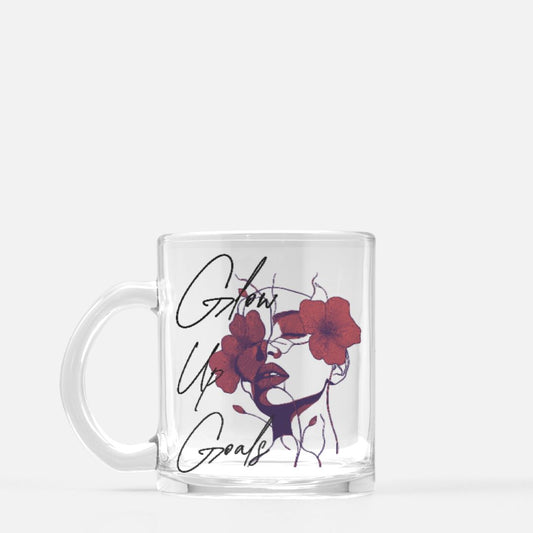 Glow Up Goals Glass Mug